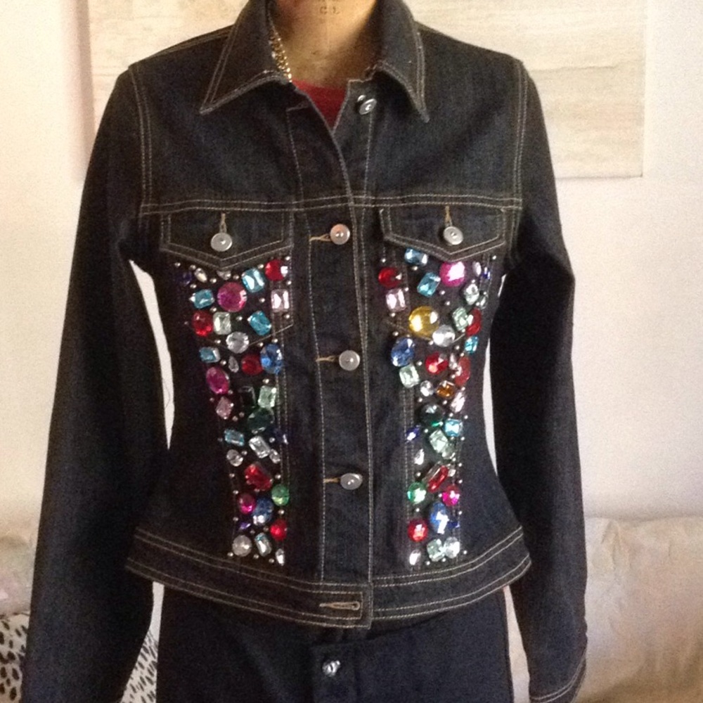 Custom jacket crystal stones